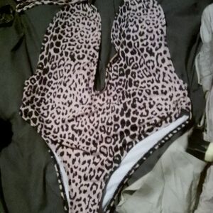 Leopard Print One-Piece Swimsuit